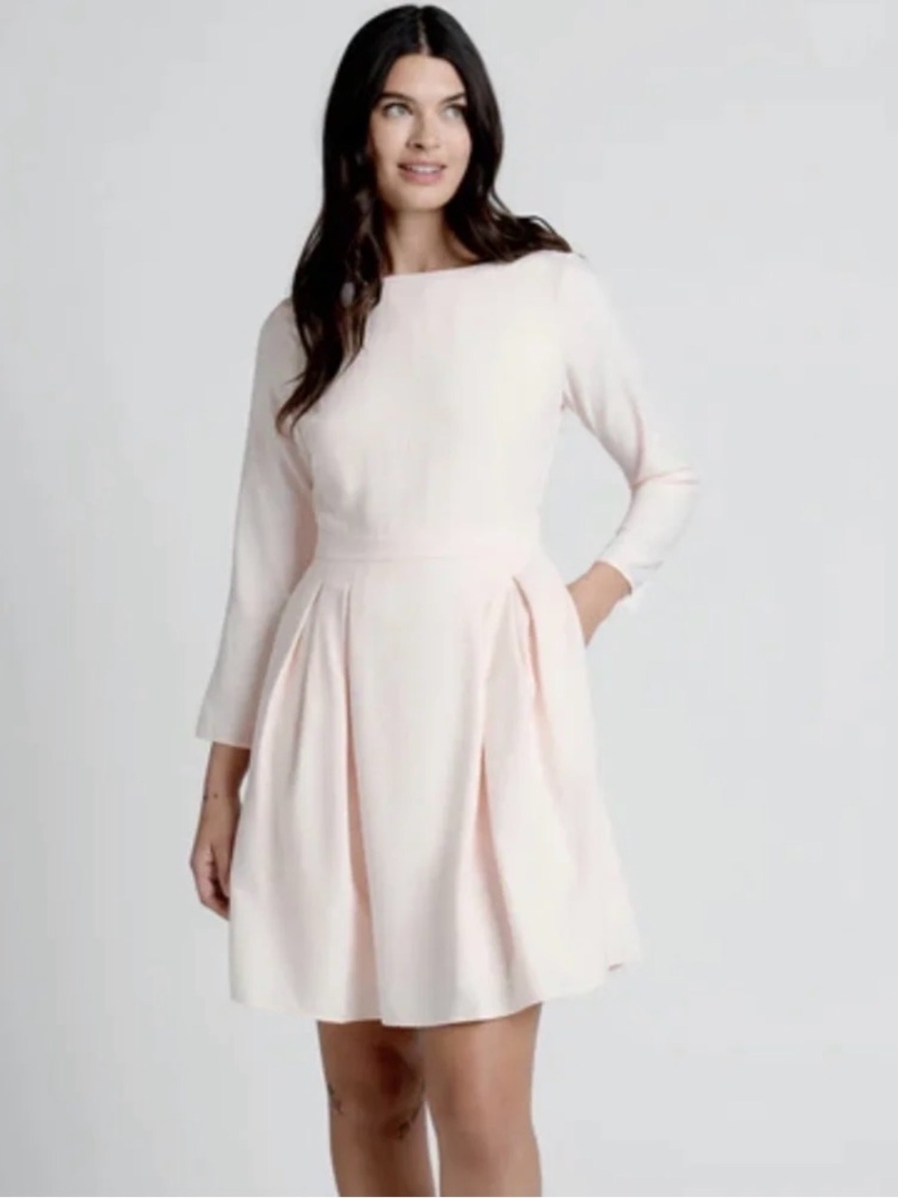 Modcloth 	Into the Spotlight Fit and Flare dress in Light Pink size L Large NWT